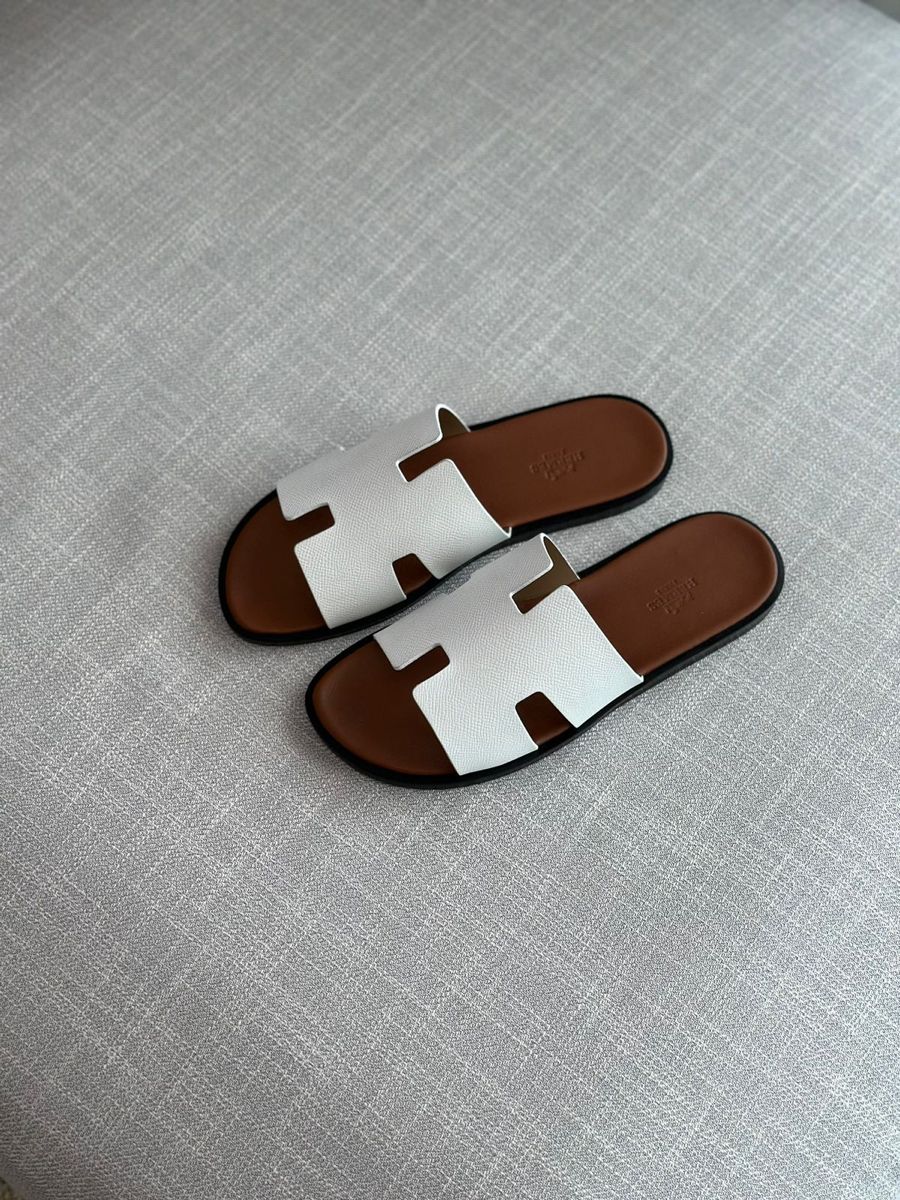 HERMES SLIPPERS WHITE